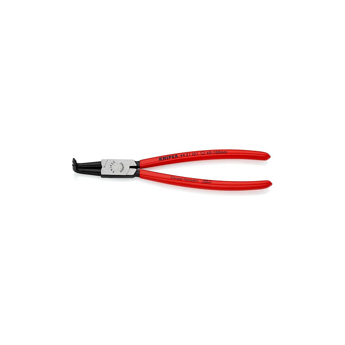 KNIPEX borgveertang J 31, voor binnenringen, Ø 40-100 mm, 90°-uiteinden, CV-staal, gepolijste kop