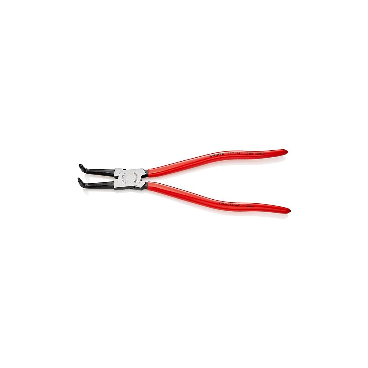 KNIPEX borgveertang J 41, voor binnenringen, gaten Ø 85-140 mm, 90°-uiteinden, chroom-vanadium-staal