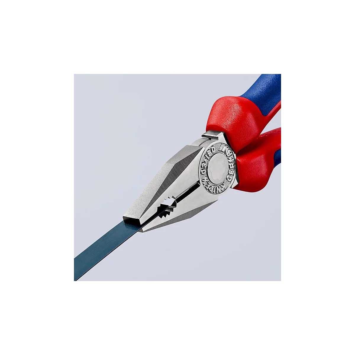 KNIPEX Combinatietang 180 mm, verchroomd, meercomponentenmantel, DIN ISO 5746, snijkanthardheid 60 HRC