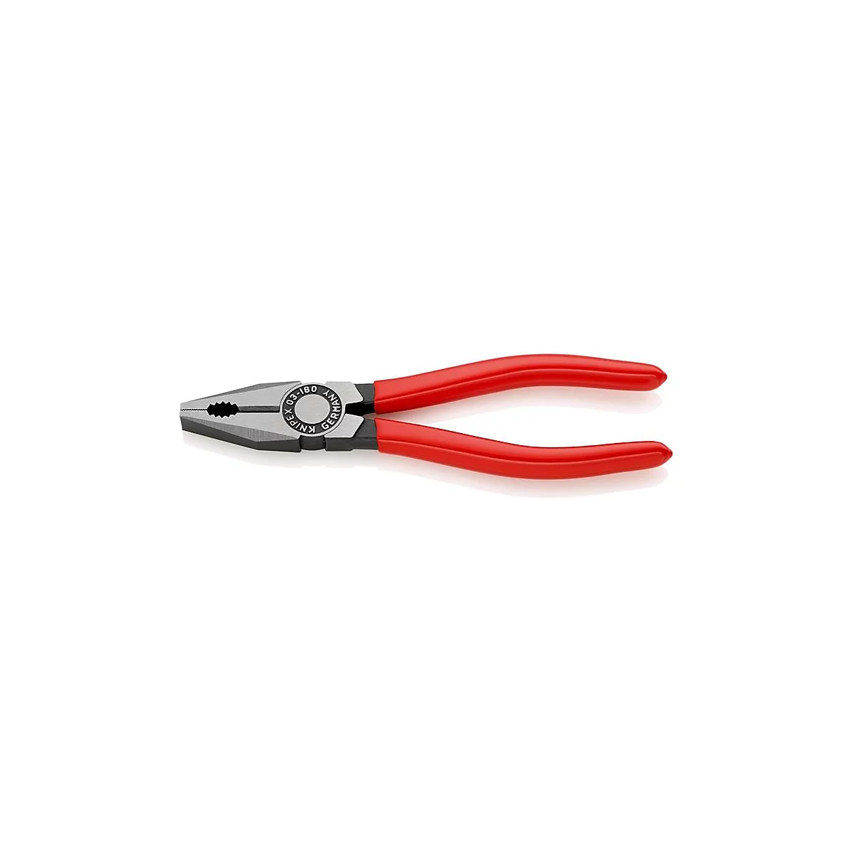 KNIPEX Combinatietang, L 180 mm, gepolijste kop, kunststof bekleed, voor draad-Ø tot 3,4 mm, DIN ISO 5746