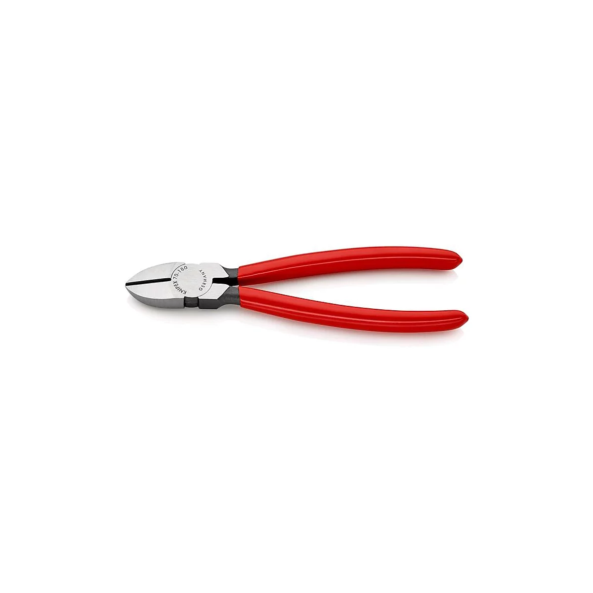 KNIPEX Seitenschneider 180 mm, Kopf poliert, Vanadin-Elektrostahl, Kunststoffgriff, max. Ø 4 mm Cu-Draht