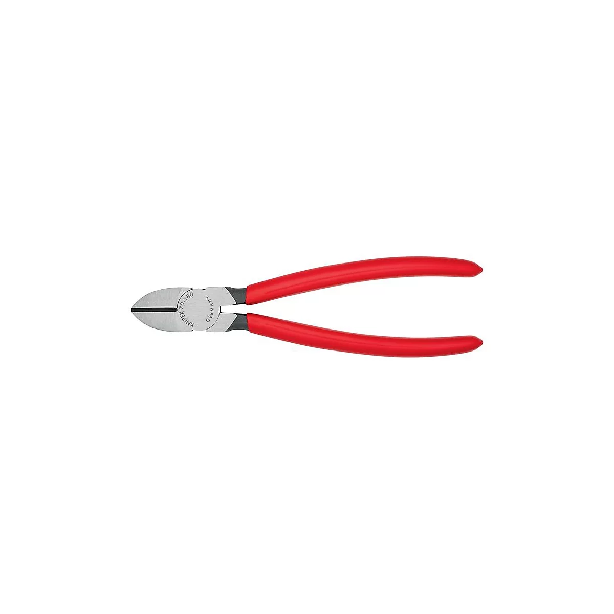 KNIPEX Seitenschneider 180 mm, Kopf poliert, Vanadin-Elektrostahl, Kunststoffgriff, max. Ø 4 mm Cu-Draht