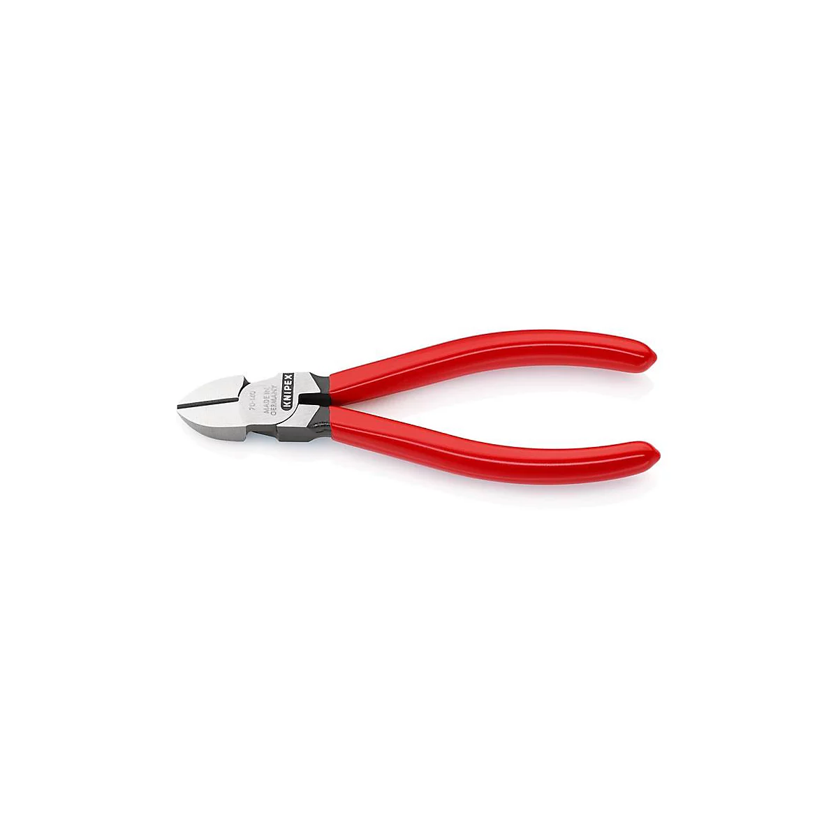 KNIPEX Seitenschneider, L 140 mm, Kopf poliert, Vanadin-Elektrostahl, Schneidenhärte 62 HRC, Kunststoffgriff