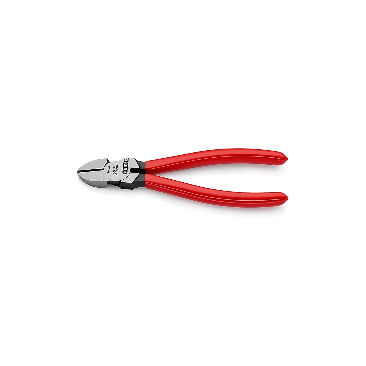 KNIPEX Seitenschneider, L 160 mm, Kopf poliert, Vanadin-Elektrostahl, Schneidhärte 62 HRC, Kunststoffgriff
