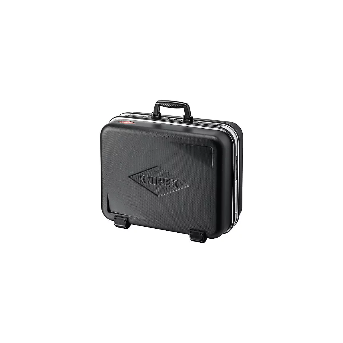 Black Knipex tool case with handle, silver edges and logo.