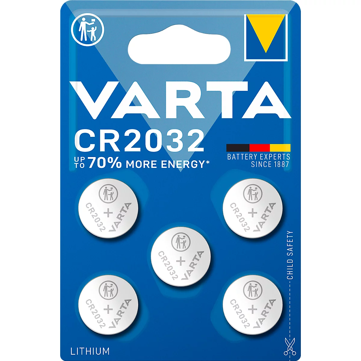 knoopcel VARTA Professional Electronics CR2032, spanning 3 V, capaciteit 230 mAh, lithium, 5 stuks