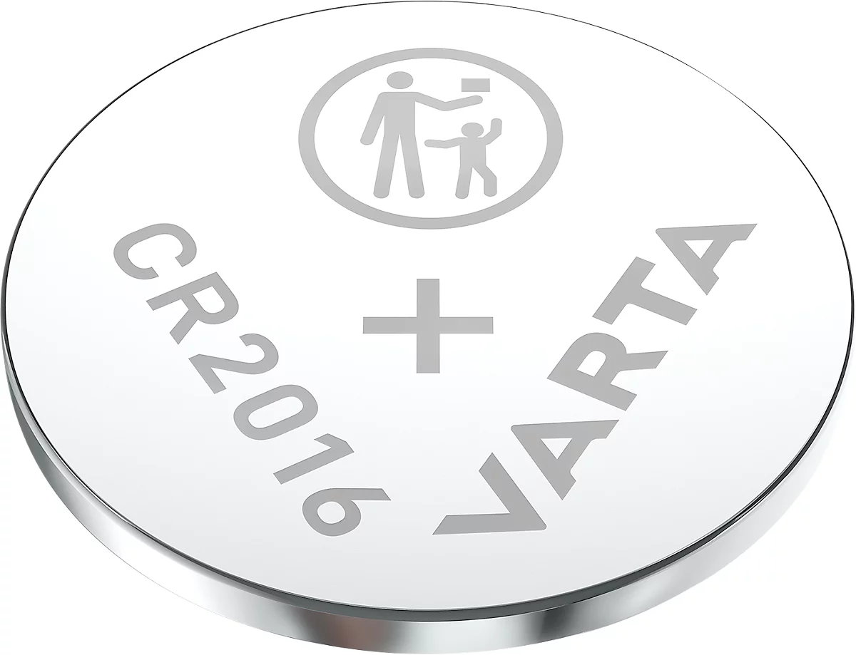 Knopfzelle VARTA Professional Electronics CR2016, Spannung 3 V, Kapazität 90 mAh, Lithium, 5 Stück