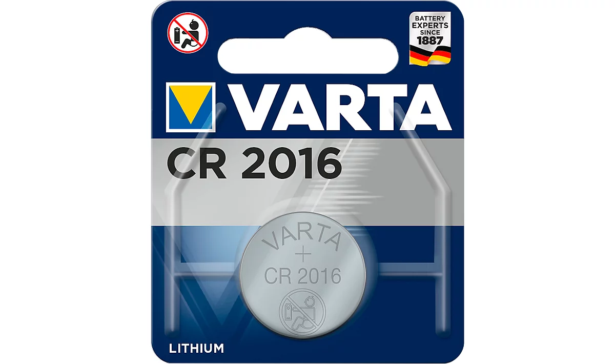 Knopfzelle VARTA Professional Electronics CR2016, Spannung 3 V, Lithium, 1 Stück