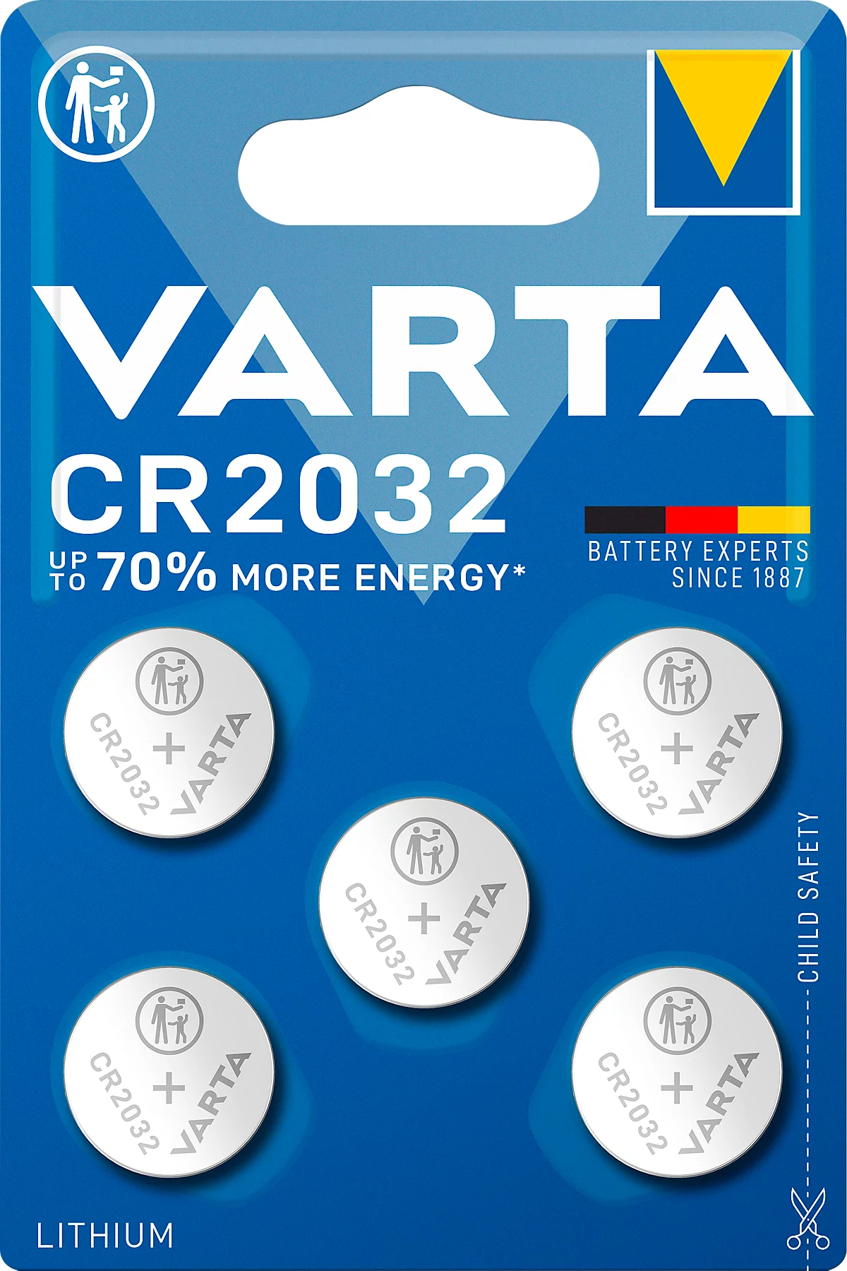 Pile Lithium CR2032 3v 230 mAh Professional Electronics Varta