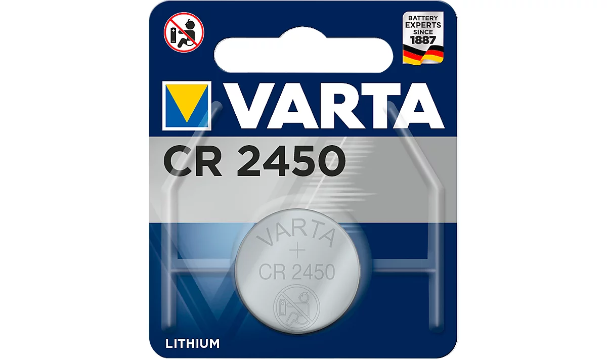 Knopfzelle VARTA Professional Electronics CR2450, Spannung 3 V, Lithium, 1 Stück
