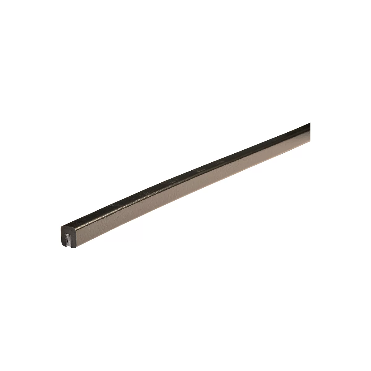 Narrow, elongated metal bar, held at a slight angle.