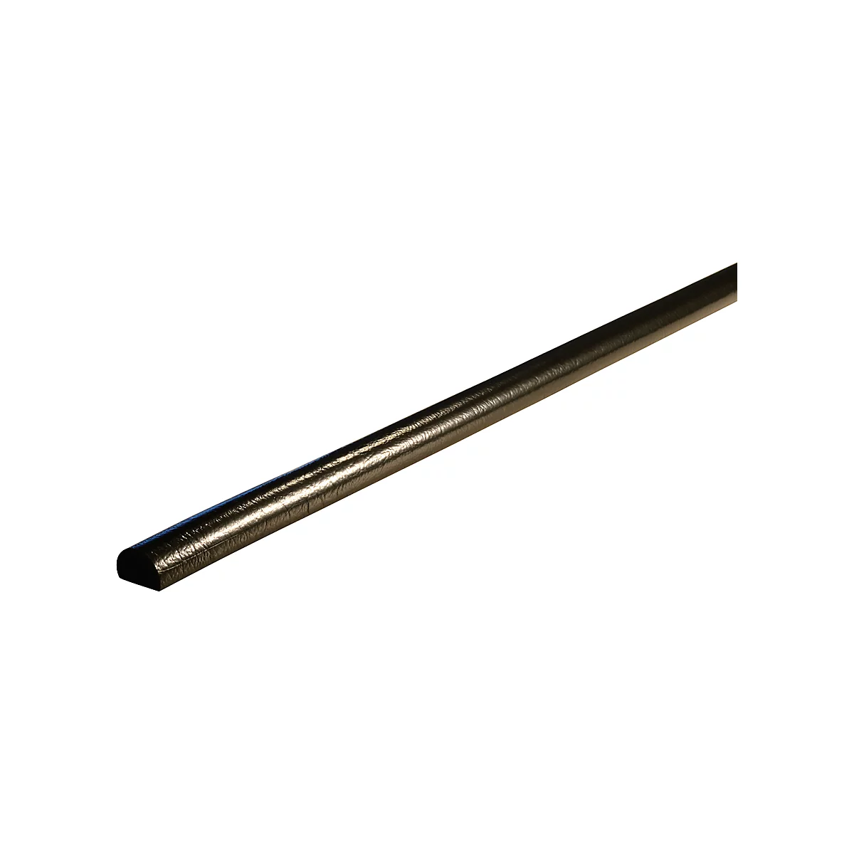 Metal rod, slightly inclined against a white background.