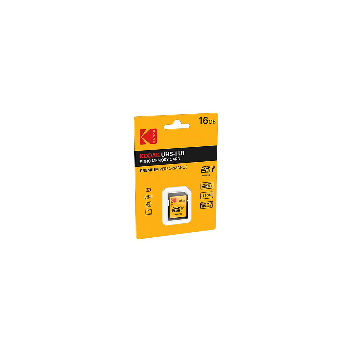 Kodak - Flash-Speicherkarte - 16 GB - UHS-I U1 / Class10 - 580x - SDHC UHS-I