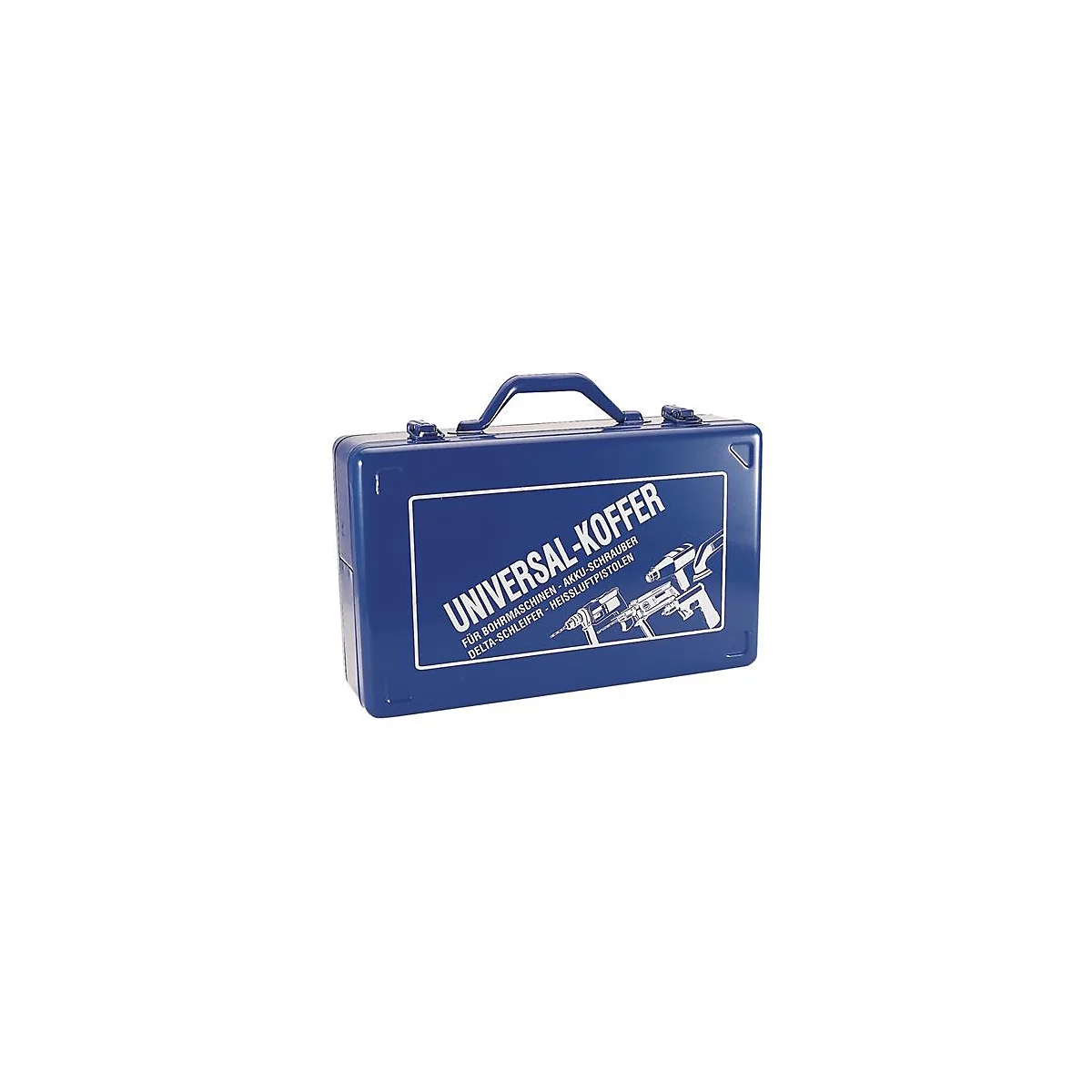 Koffer voor gereedschapswerktuig, schuimrubber inleg, B 620 x D 320 x H 165 mm, plaatstaal
