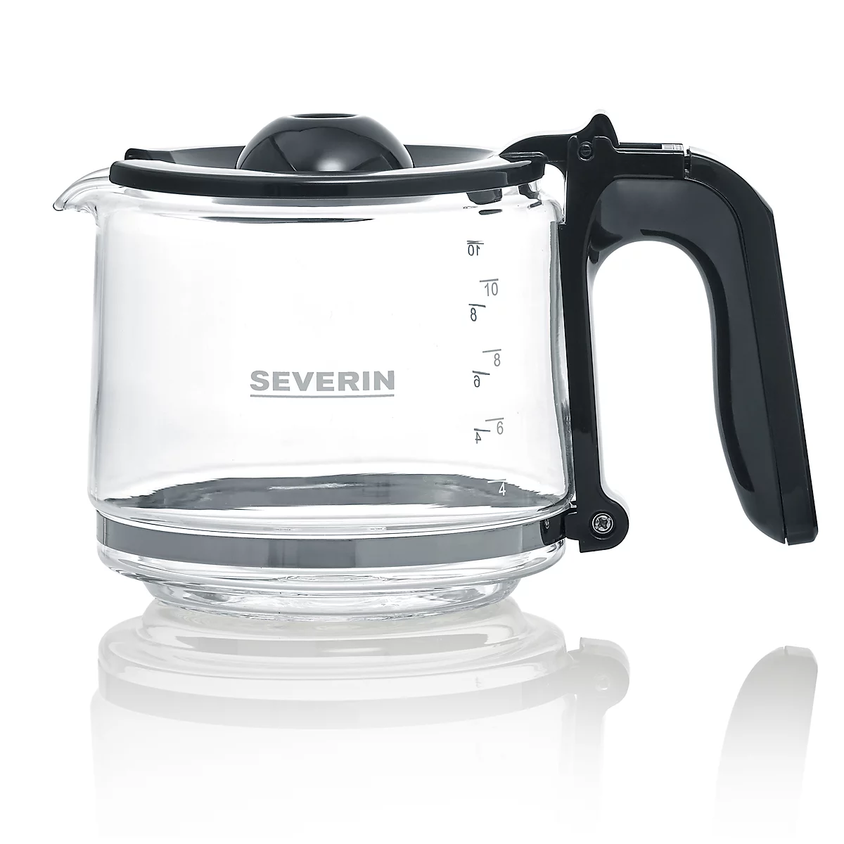 Koffiezetapparaat Severin KA 4815, 1000 W, voor max. 10 kopjes, automatische uitschakeling, druppelstop, waterpeilindicatie, met glazen kan, zwart