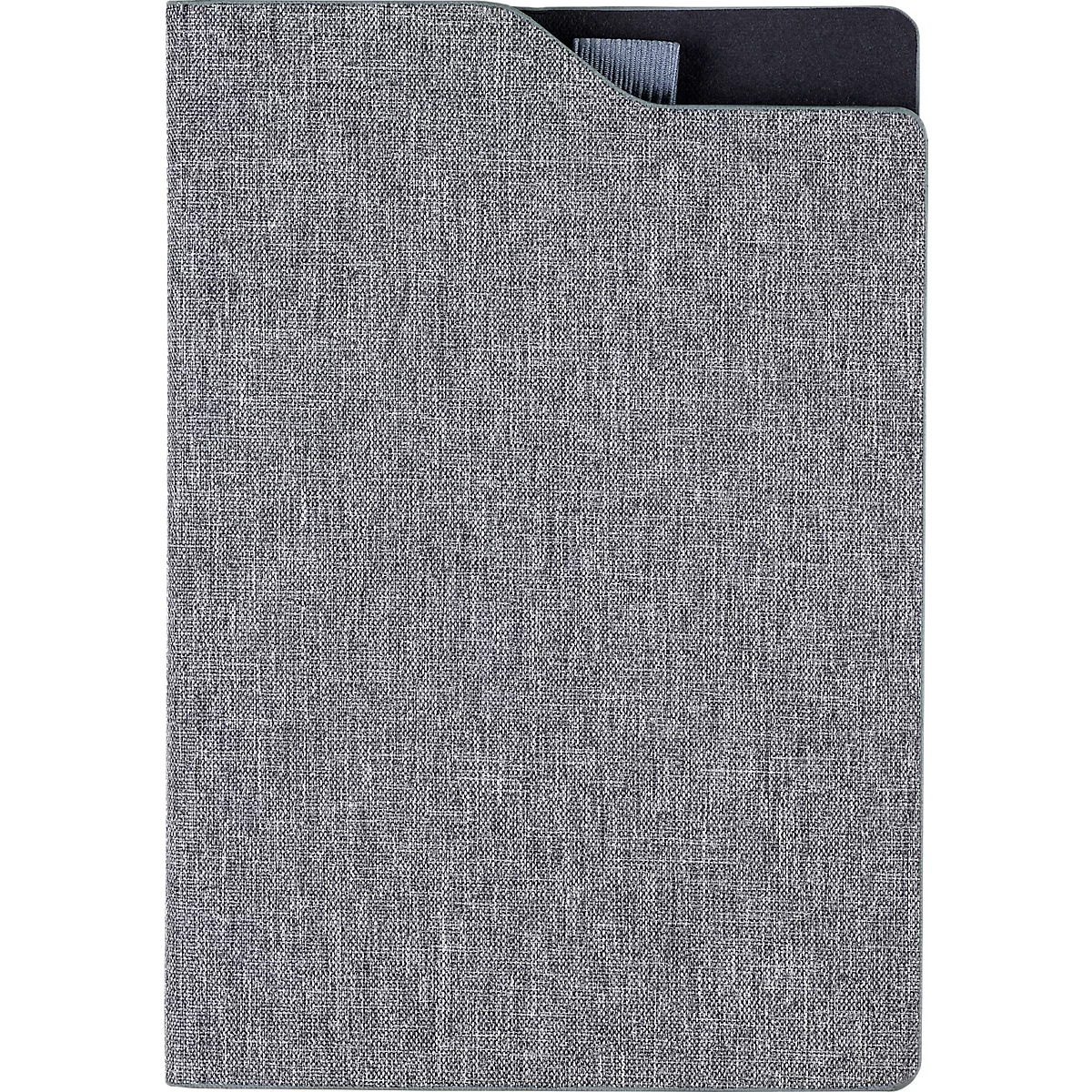 KOLMA carnet de notes A5, en RPET, 80 feuilles, 80 g/m², à pois, avec porte-stylo, gris/noir