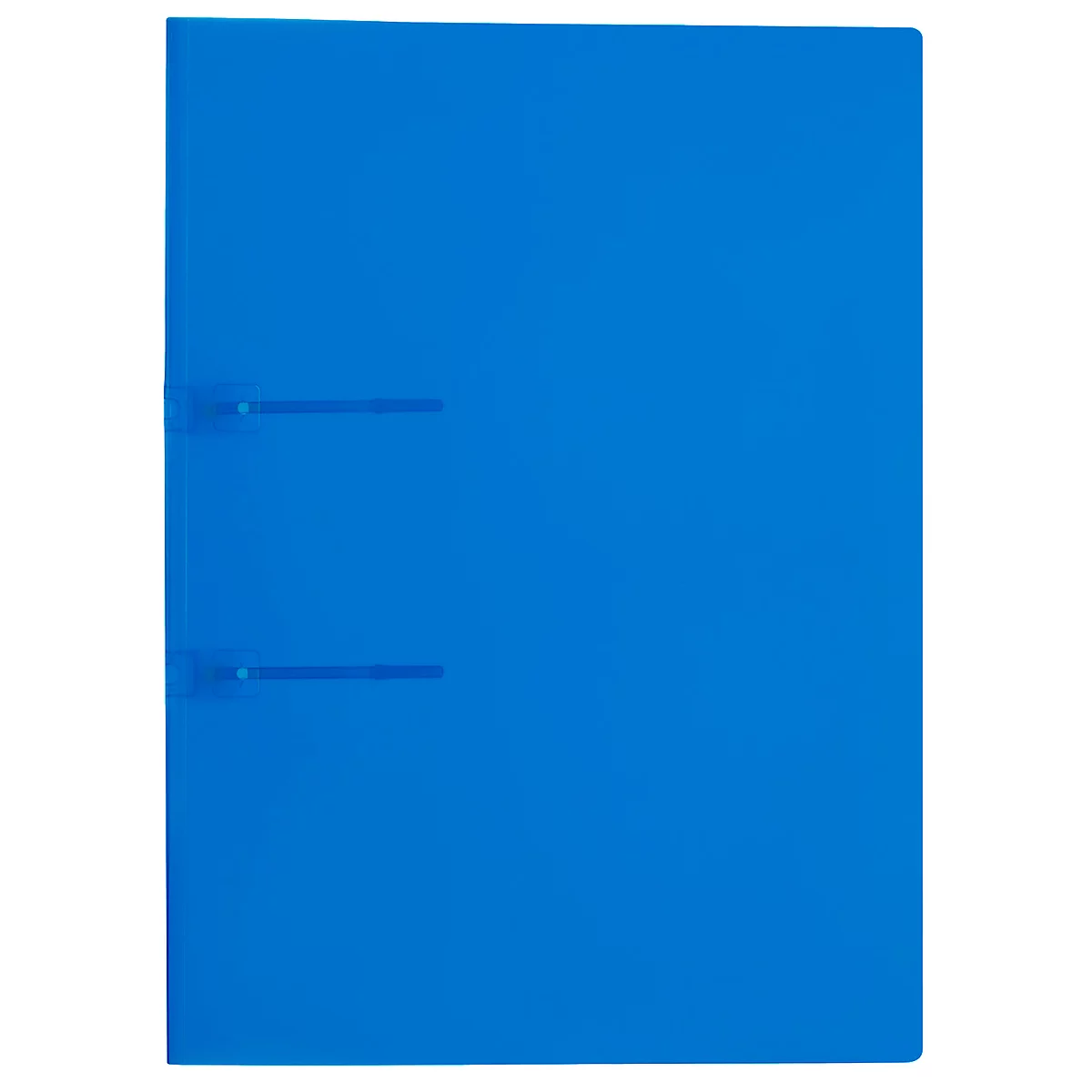Blue folder with two levers. Perfect for storing documents.