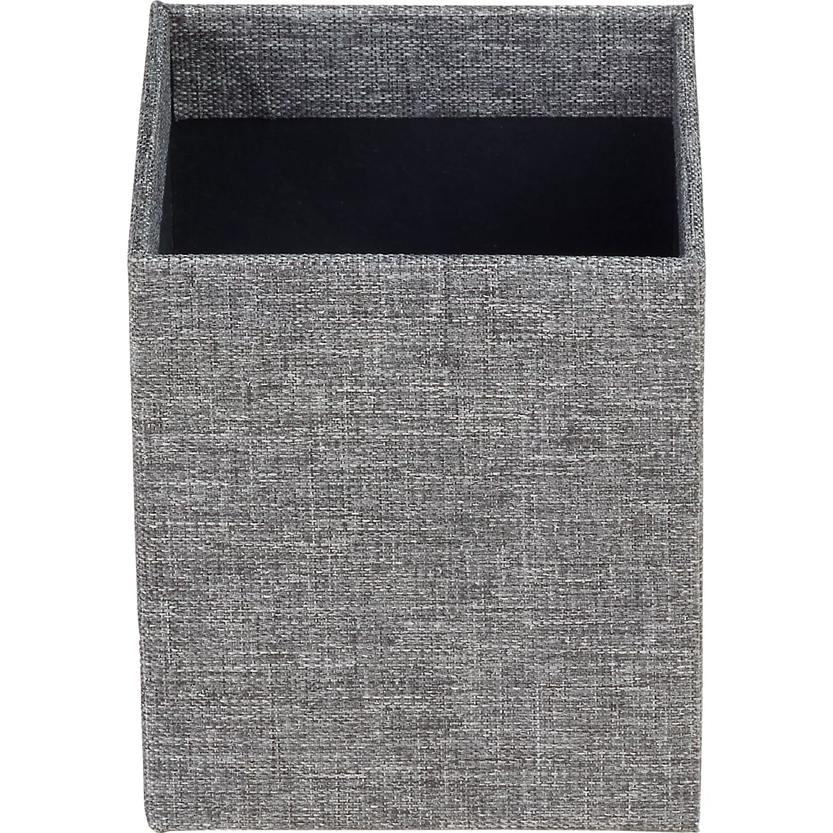 KOLMA Stifteköcher, aus RPET, schlichtes Design, textilartige Oberfläche, B 80 x T 80 x H 90 mm, grau