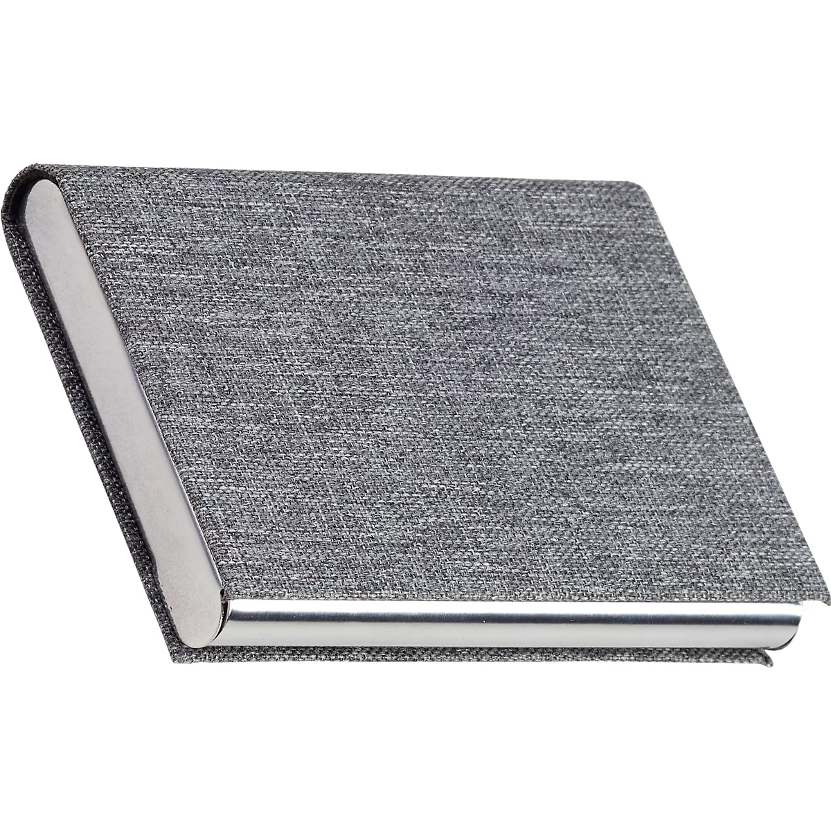 KOLMA Visitenkartenhalter, aus RPET, samtige Innenausstattung, schützt Visitenkarten, H 97 x B 63 x T 10 mm, grau