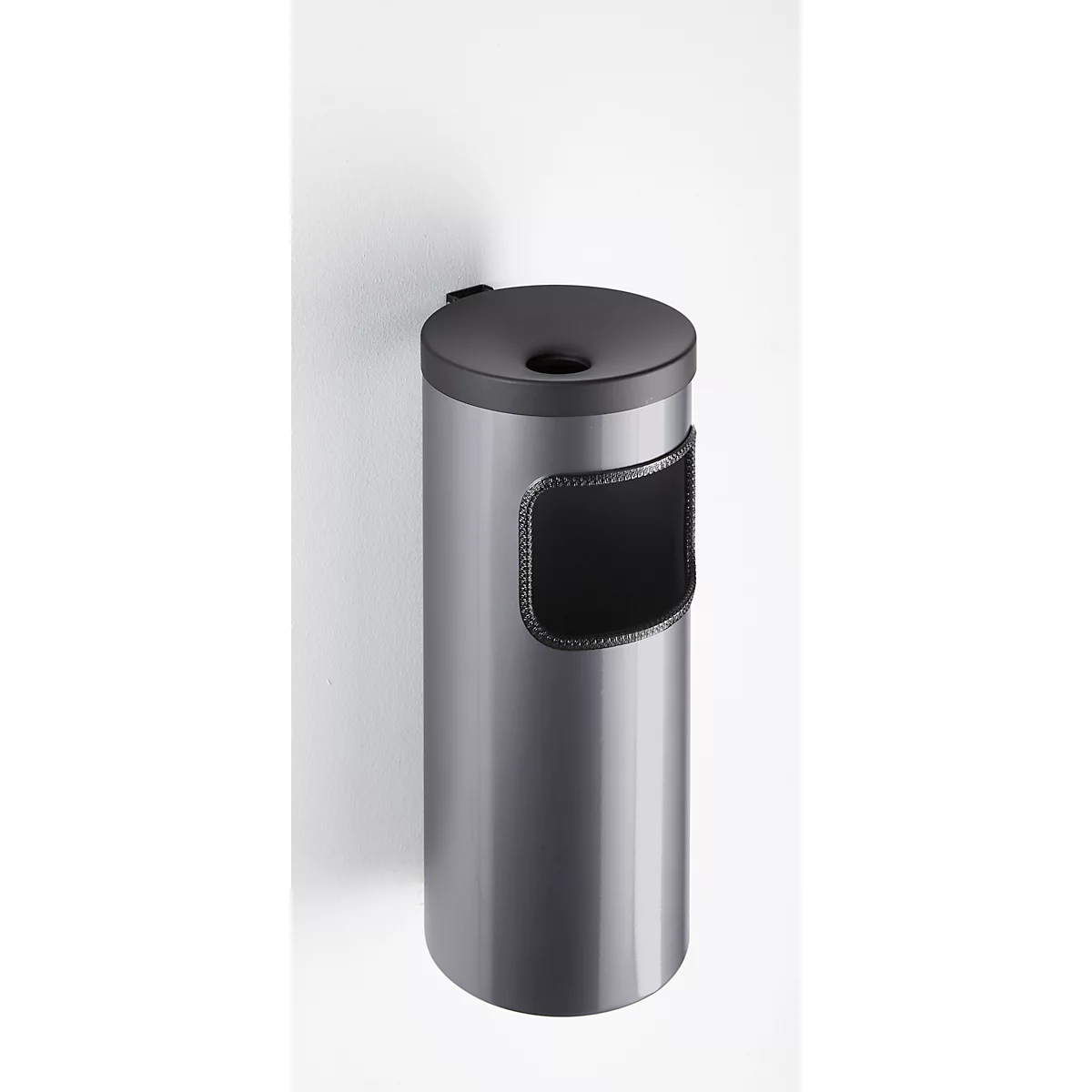Kombi-Ascher, Abfall-Volumen von 5,6 l, flammenhemmend, Kippvorrichtung, inkl. Montagematerial, Ø 180 x H 400 mm, Metall, graphitgrau