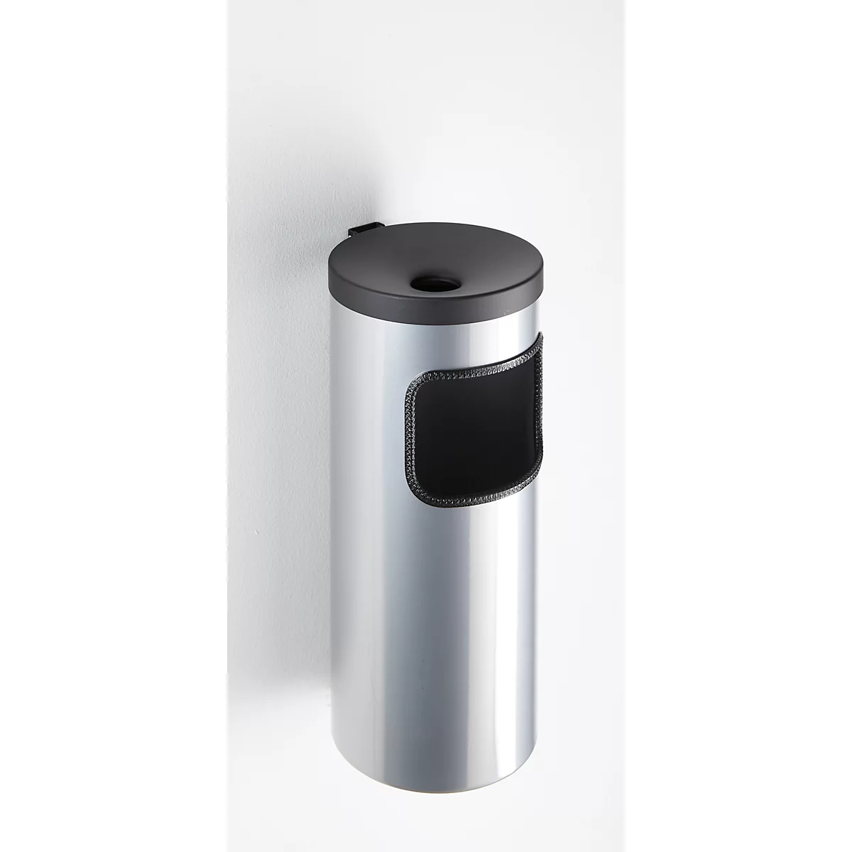 Kombi-Ascher, Abfall-Volumen von 5,6 l, flammenhemmend, Kippvorrichtung, inkl. Montagematerial, Ø 180 x H 400 mm, Metall, silber