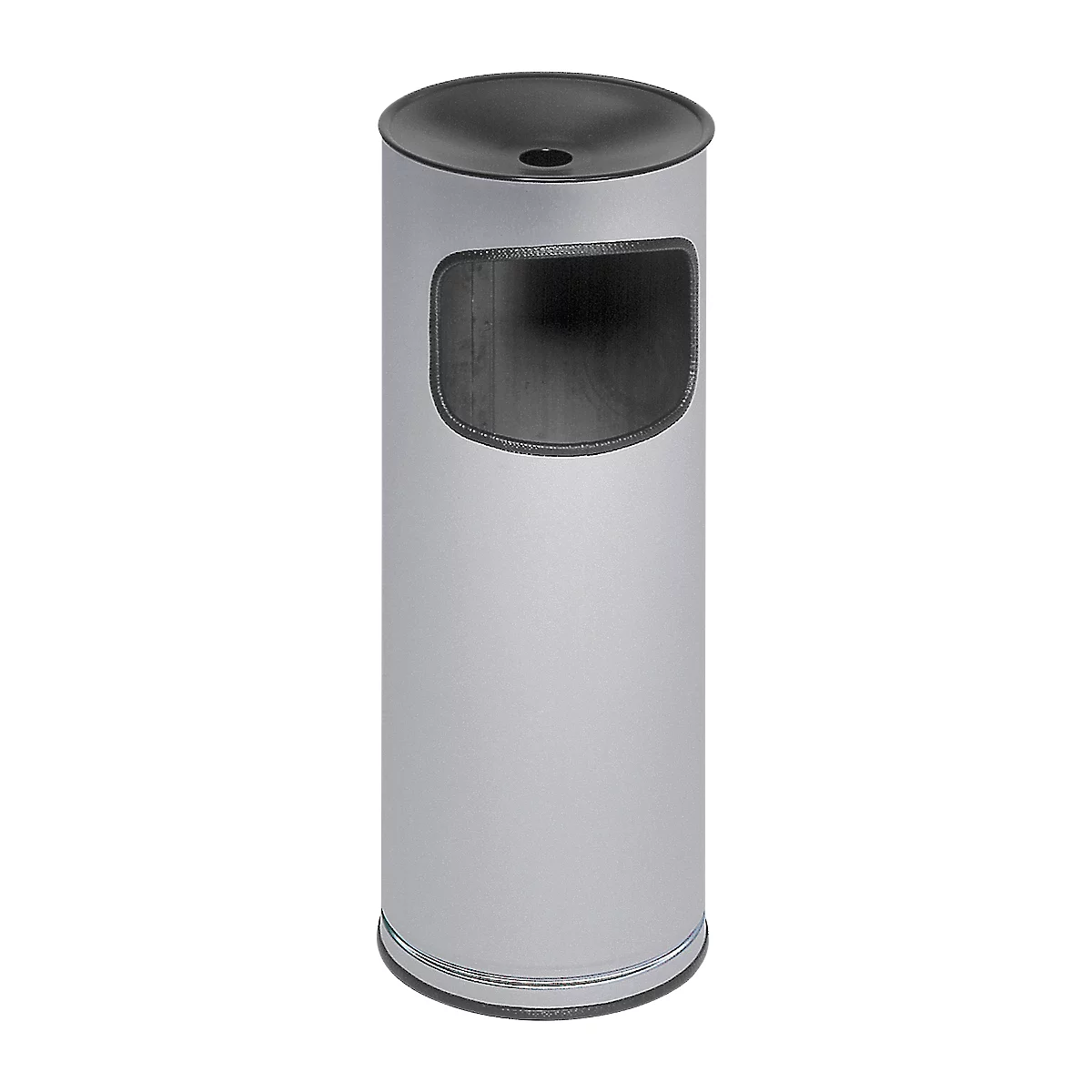 Kombi-Ascher VAR, rund, 17 l, für Innen & Außen, mit Sieb & Kantenschutz, Ø 250 x H 610 mm, Stahlblech, silber