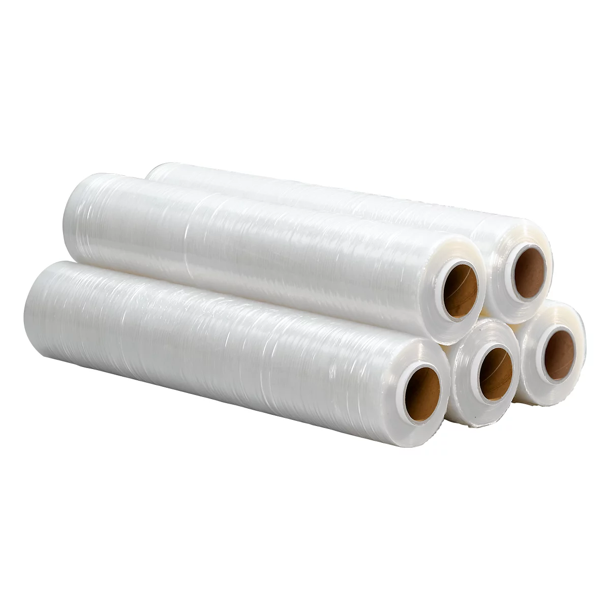 Komplett-Angebot Handwickelgerät, 6 Rollen Stretchfolie, transparent + Cuttermesser, gratis