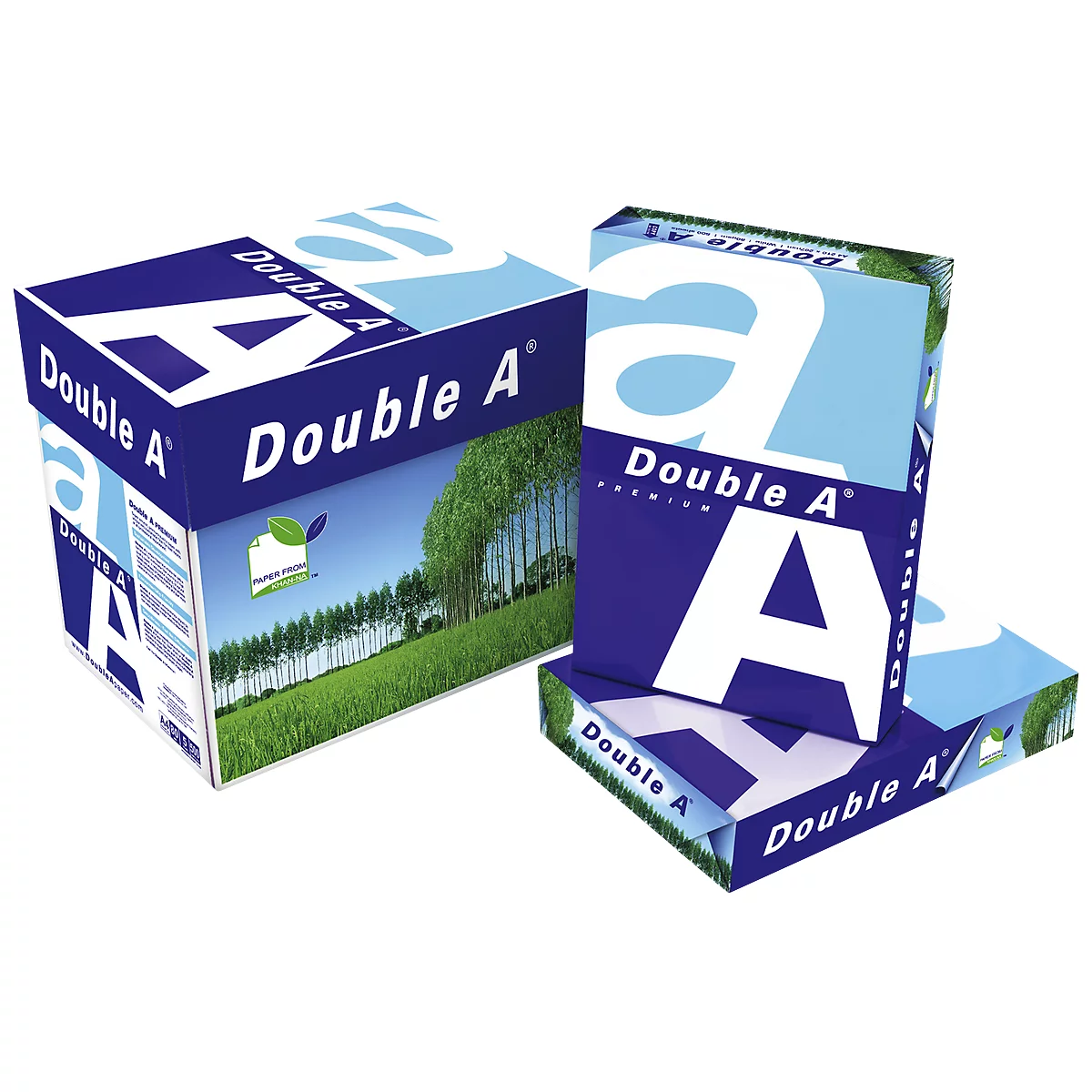 Kopieerpapier Double A, A4, 80 g/m², zuiver wit, 1 doos = 5 x 500 vel (leveringsprobleem - niet beschikbaar tot februari 2023)