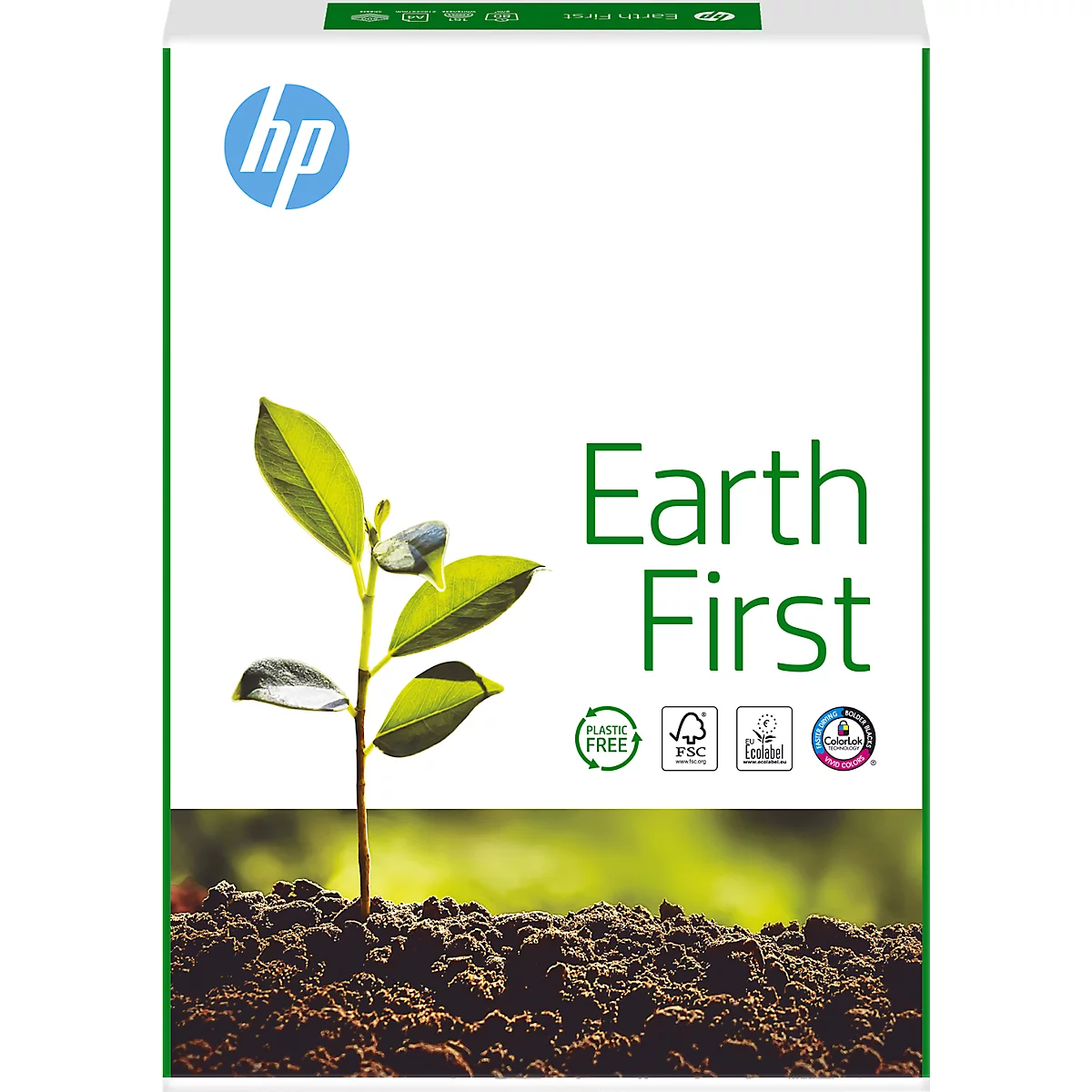 Kopieerpapier HP Earth First CHP140, DIN A4, 80 g/m², zuiver wit, 2 dozen = 10 x 500 vellen