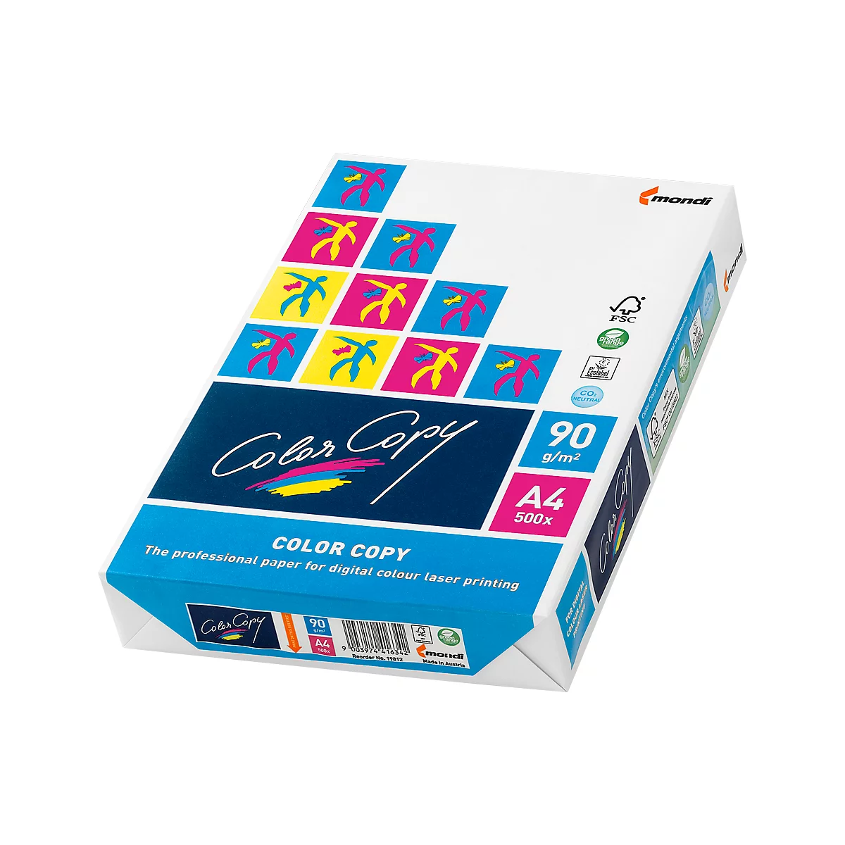 Kopieerpapier Mondi ColorCopy, A4, 90 g/m², zuiver wit, 1 pak = 500 vellen