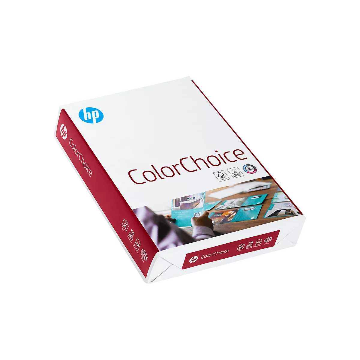 Kopierpapier Hewlett Packard ColorChoice, DIN A4, 90 g/m², hochweiß, 1 Paket = 500 Blatt