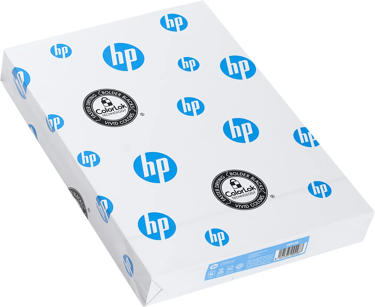 Kopierpapier Hewlett Packard Office CHP110, DIN A3, 80 g/m², weiß, 1 Karton = 5 x 500 Blatt