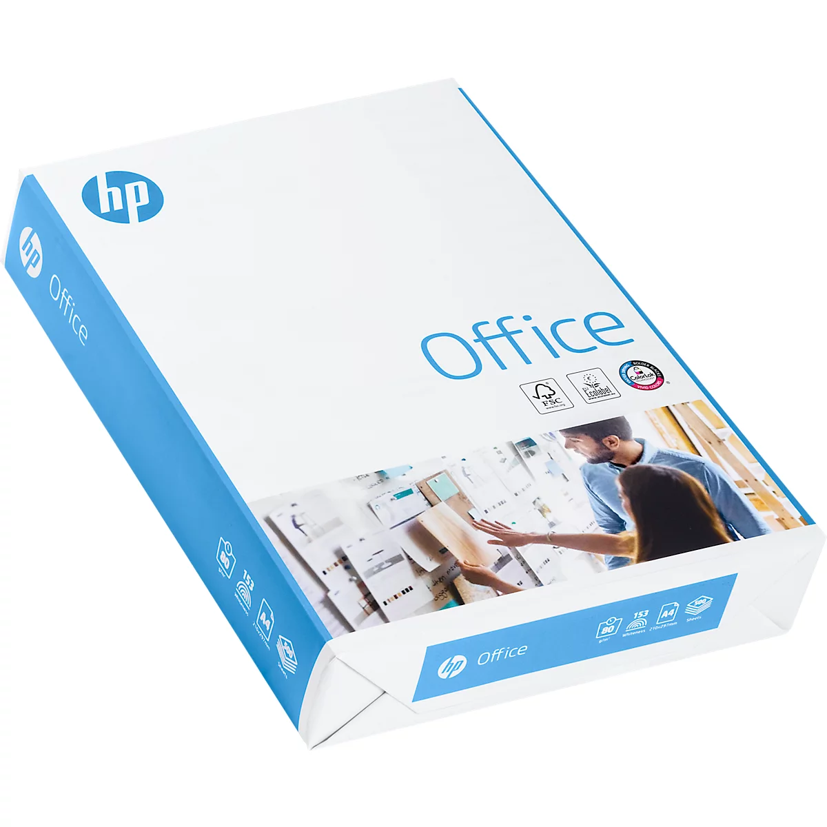 Kopierpapier Hewlett Packard Office CHP110, DIN A4, 80 g/m², weiß, 2 Karton = 10 x 500 Blatt