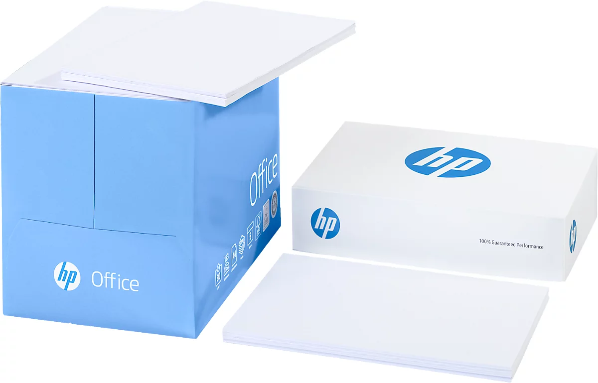 Kopierpapier Hewlett Packard Office, DIN A4, 80 g/m², weiß, 1 Maxibox = 2500 Blatt