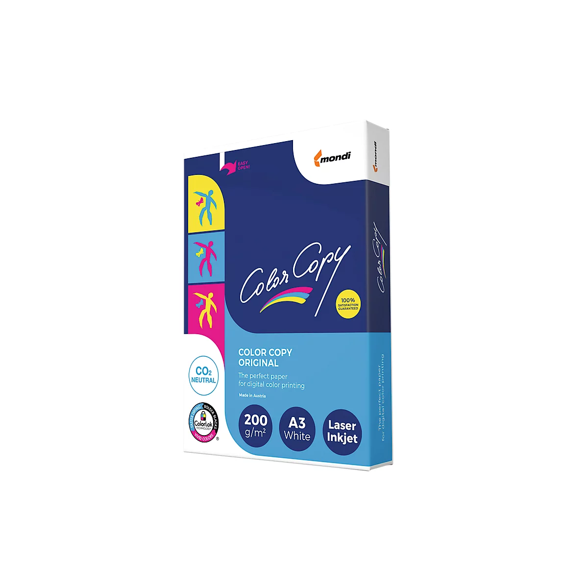 Kopierpapier Mondi Color Copy, DIN A3, 200 g/m², reinweiß, 1 Paket = 250 Blatt
