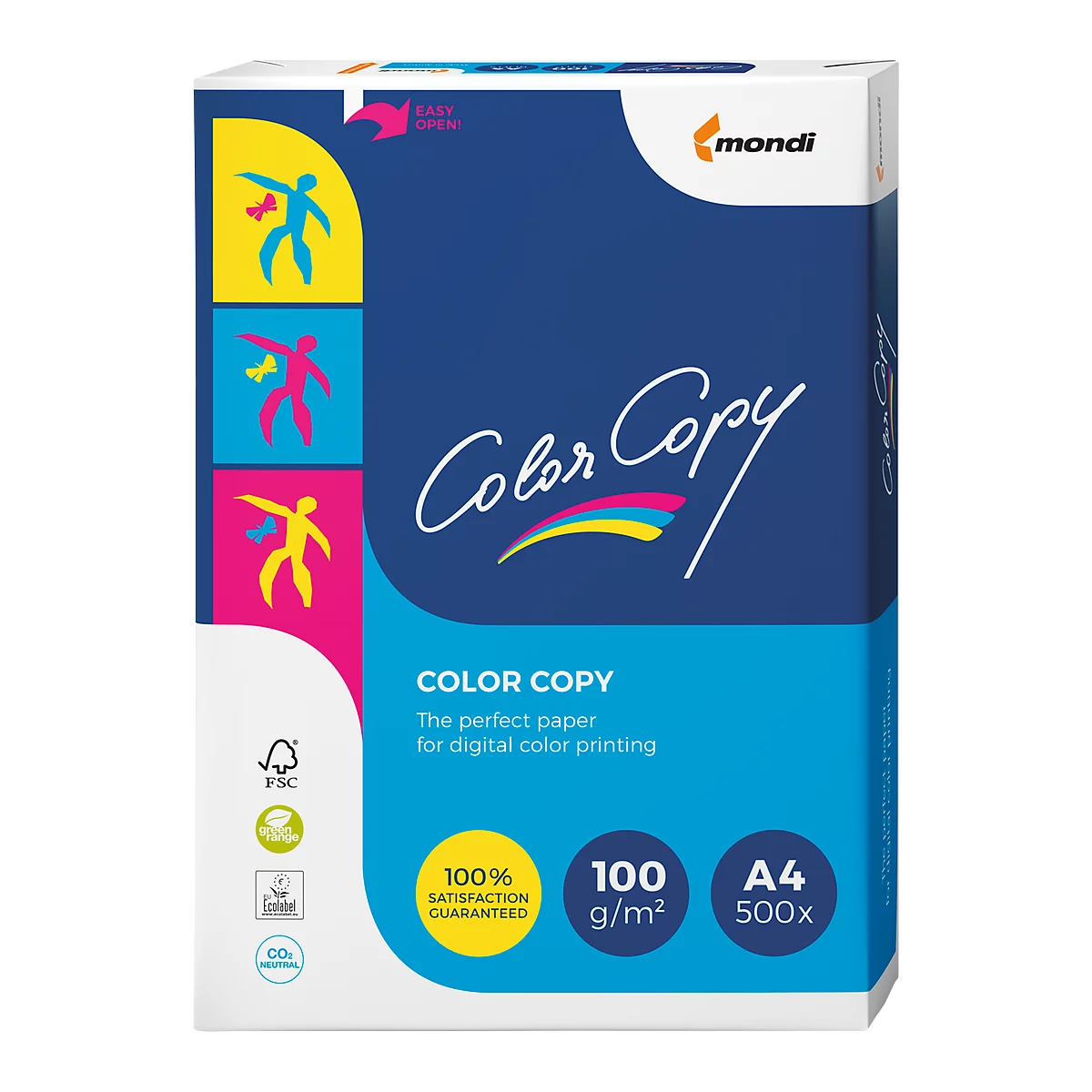Kopierpapier Mondi Color Copy, DIN A4, 100 g/m², reinweiß, 1 Paket = 500 Blatt