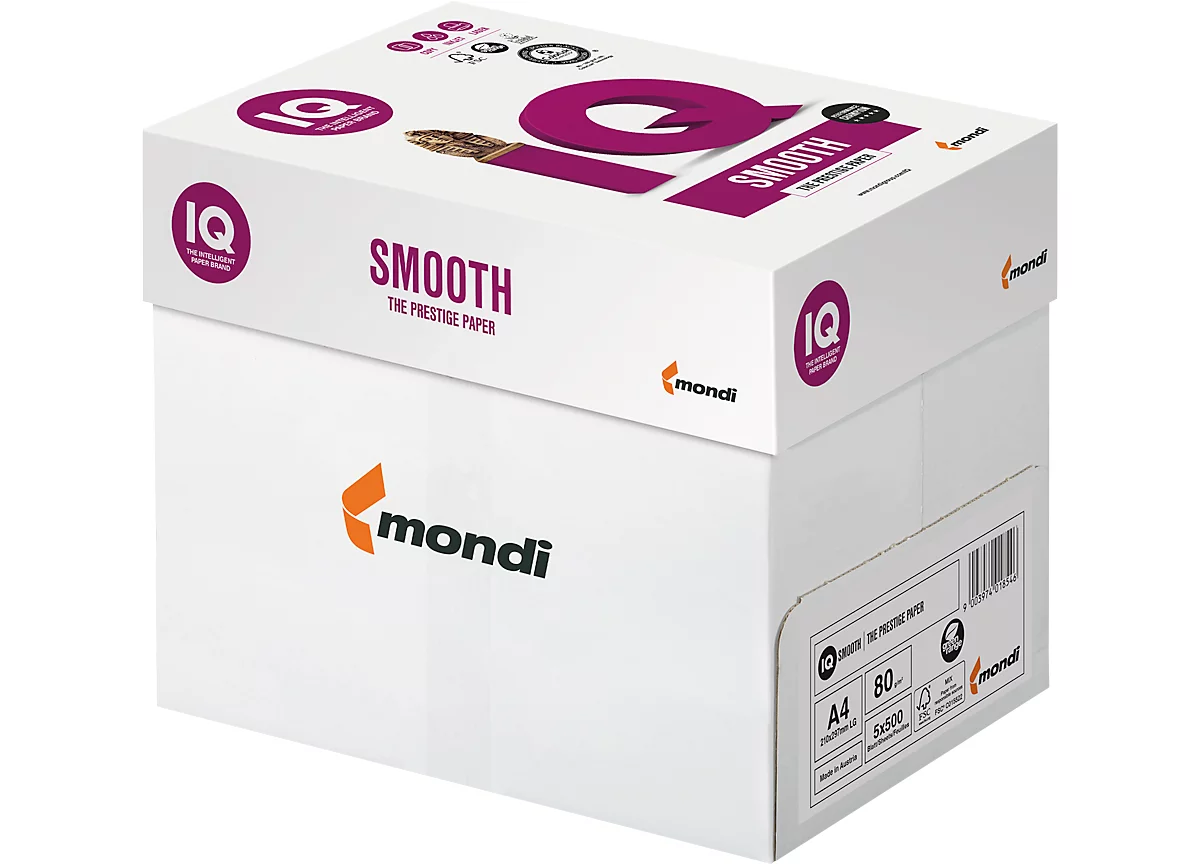 mondi mondi IQ selection smooth 業務用パック 1箱（500枚入×4冊） 100g/m2 A3 