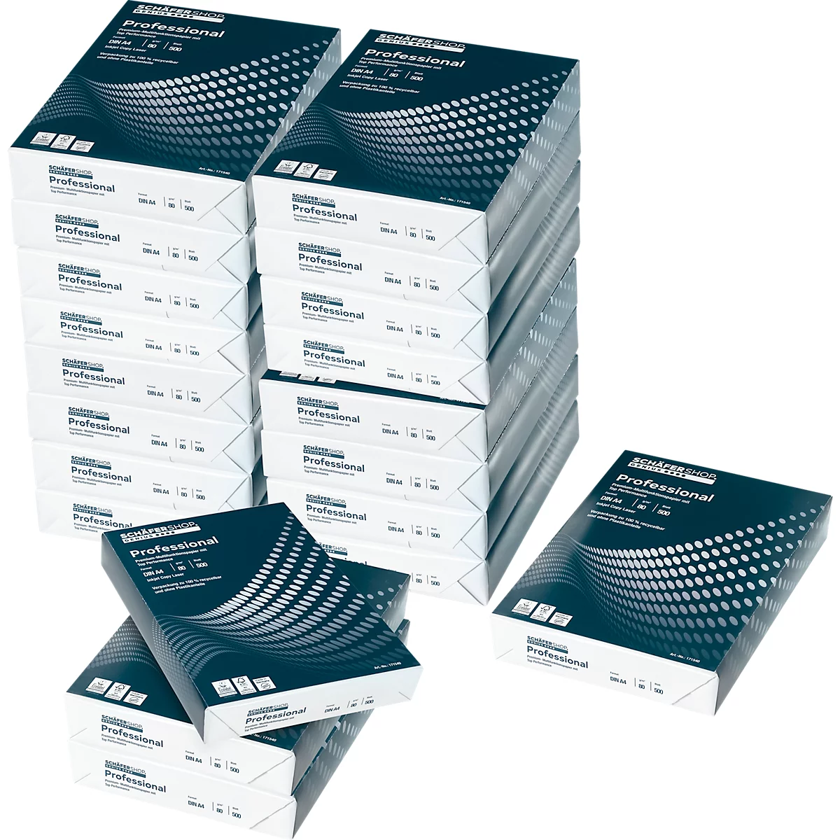 Kopierpapier Schäfer Shop Genius Professional, 80 g/m2, 20 Ries á 500 Blatt = 10.000 Blatt