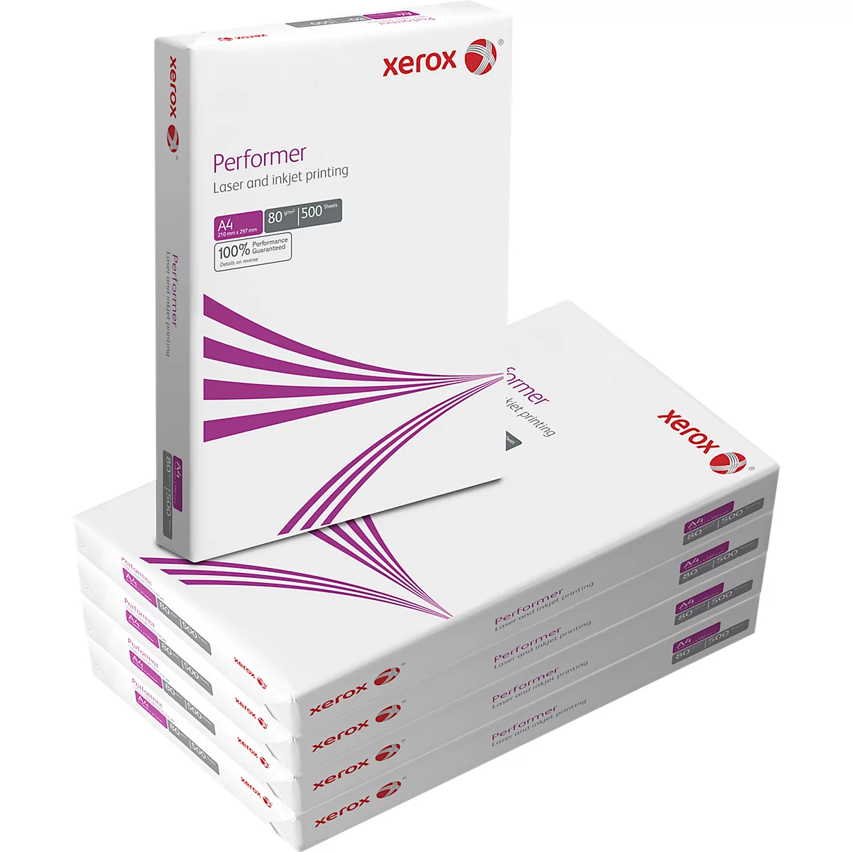 Kopierpapier Xerox Performer ECF 003R90649, DIN A4, 80 g/m², weiss, 2 Karton = 10 x 500 Blatt