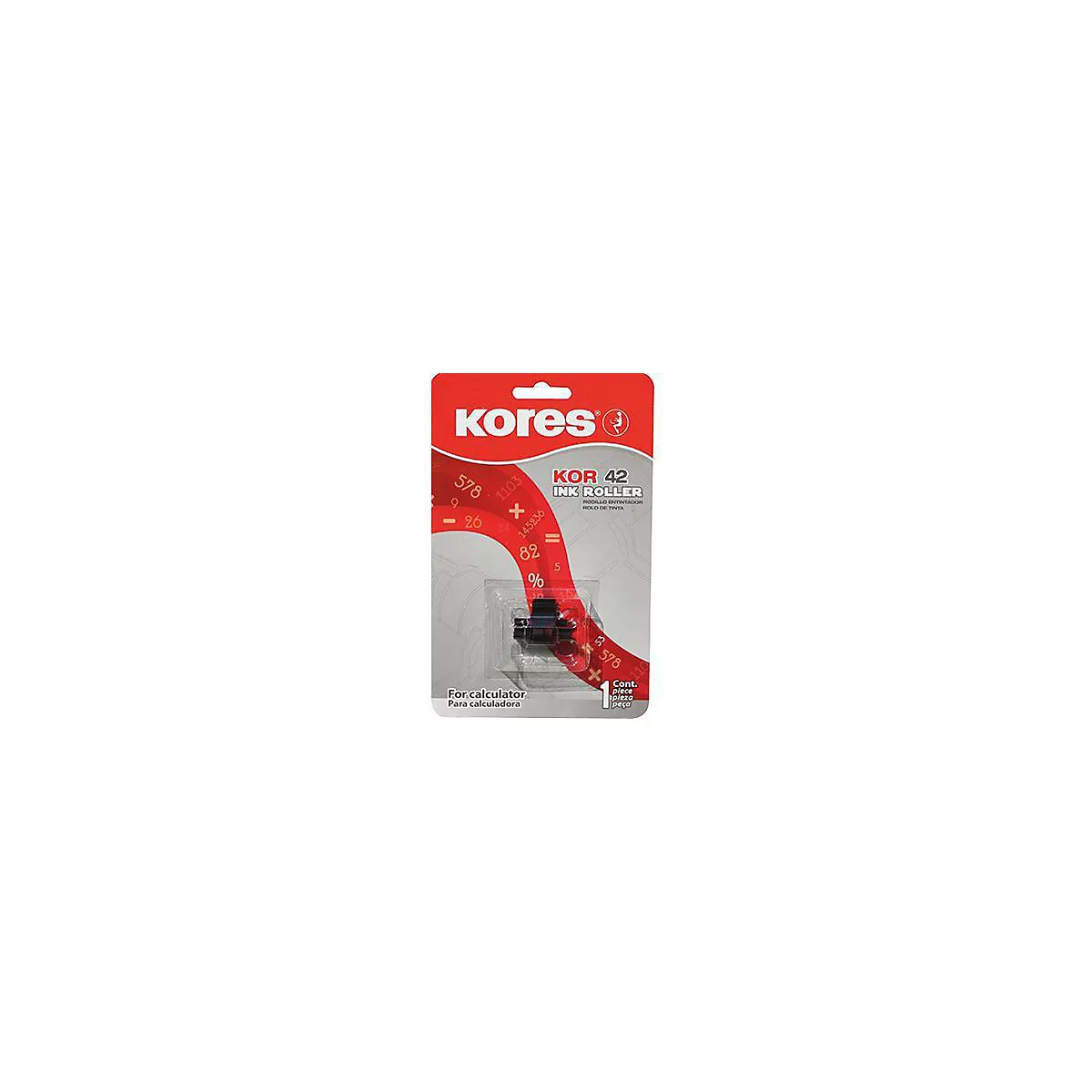 Kores Farbrolle G745SR, passend für Casio HR 150TEC, schwarz/rot, Kunststoff