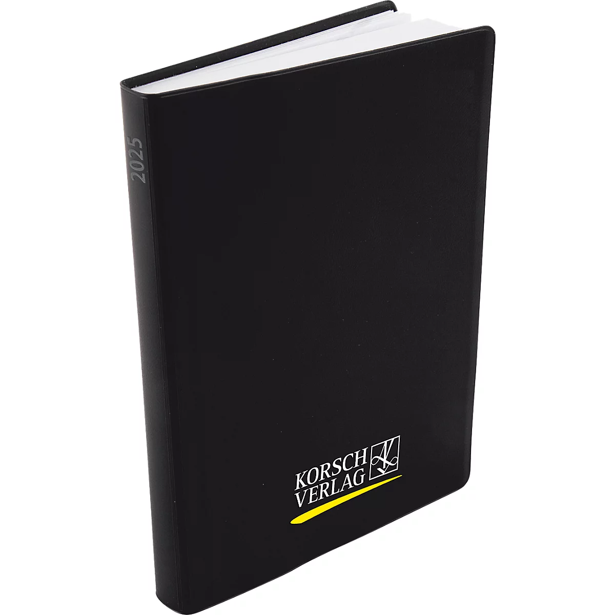 Korsch handwerkkalender 2025, PVC softcover, 336 pagina's, kalender in D/GB/F/I, zwart