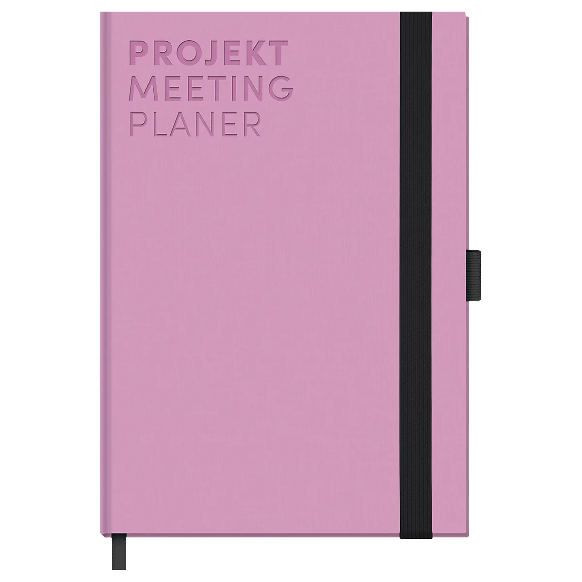 Korsch Projekt- und Meetingplaner, DIN A5, 200 Seiten, FSC-Papier, Leinenstruktur, Farbschnittkante, Gummiband & Stiftehalter, flieder