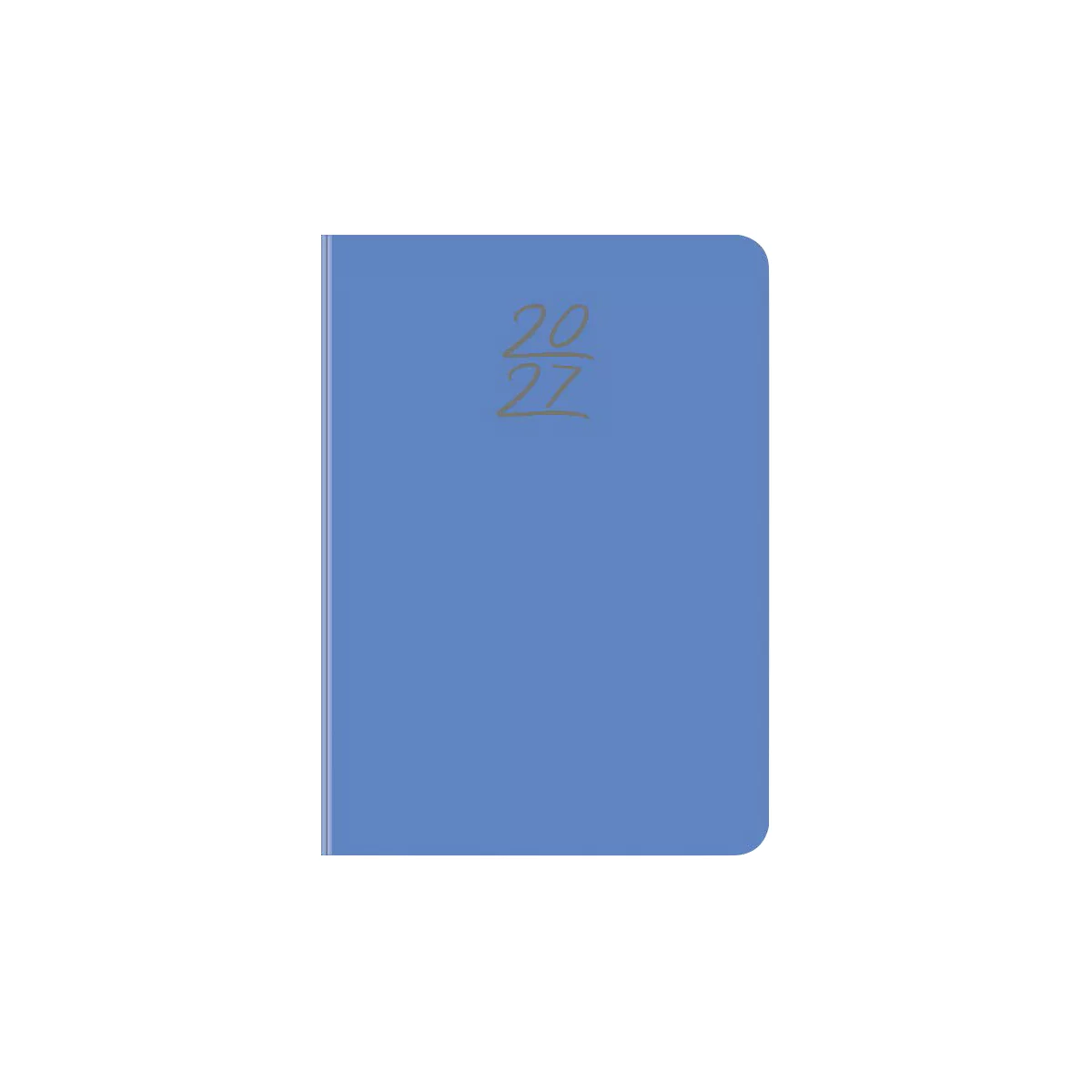 Blaues Notizbuch mit der Aufschrift 20/22 in silberner Schrift.