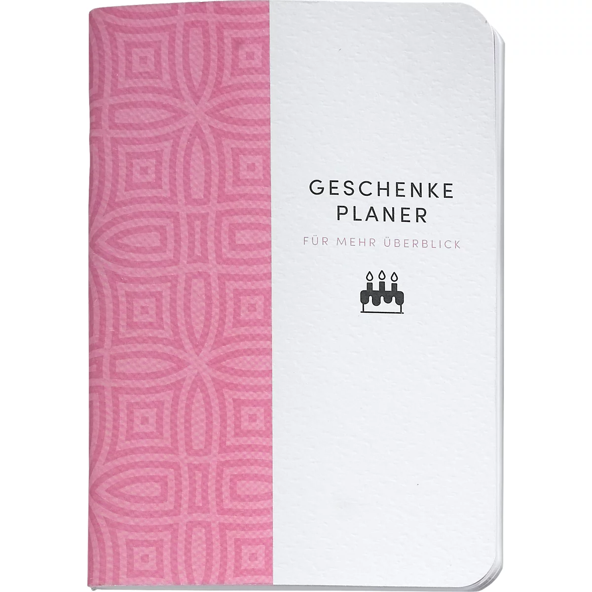Korsch zakboekje 'Geschenkplanner', DIN A6, hardcover, B 105 x H 148 mm, roze/wit