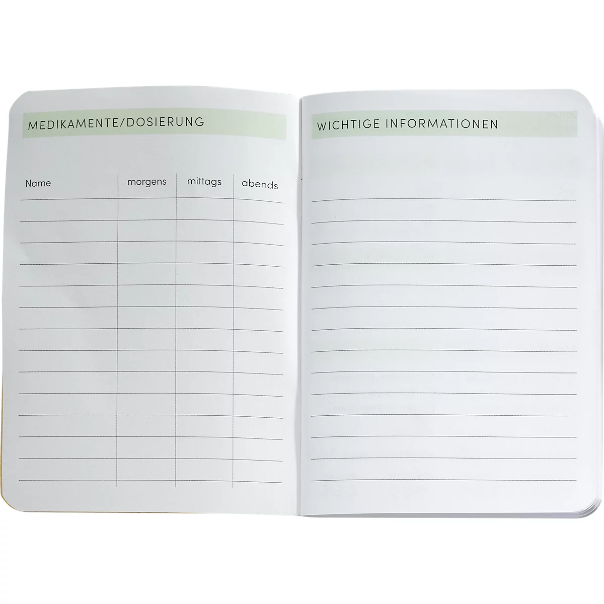 Korsch zakboekje 'Gezondheidschecklist', DIN A6, gebonden, B 105 x H 148 mm, oranje/wit