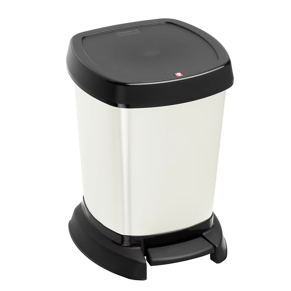 Kosmetikeimer Rotho PASO, 6 l, herausnehmbarer Inneneimer, Kunststoff, cool white
