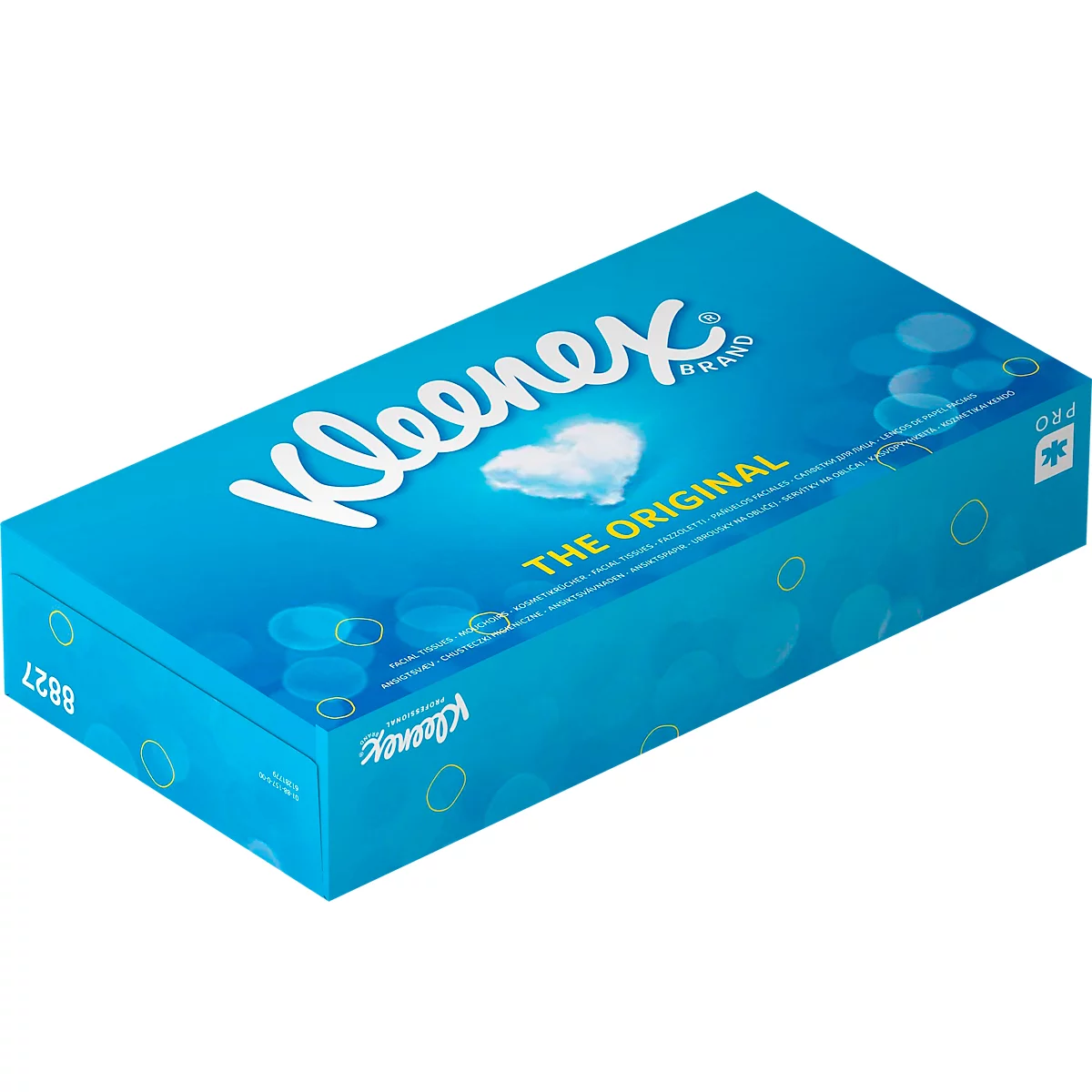 Eine blaue Kleenex-Box, die das Logo und den Schriftzug "The Original" zeigt.