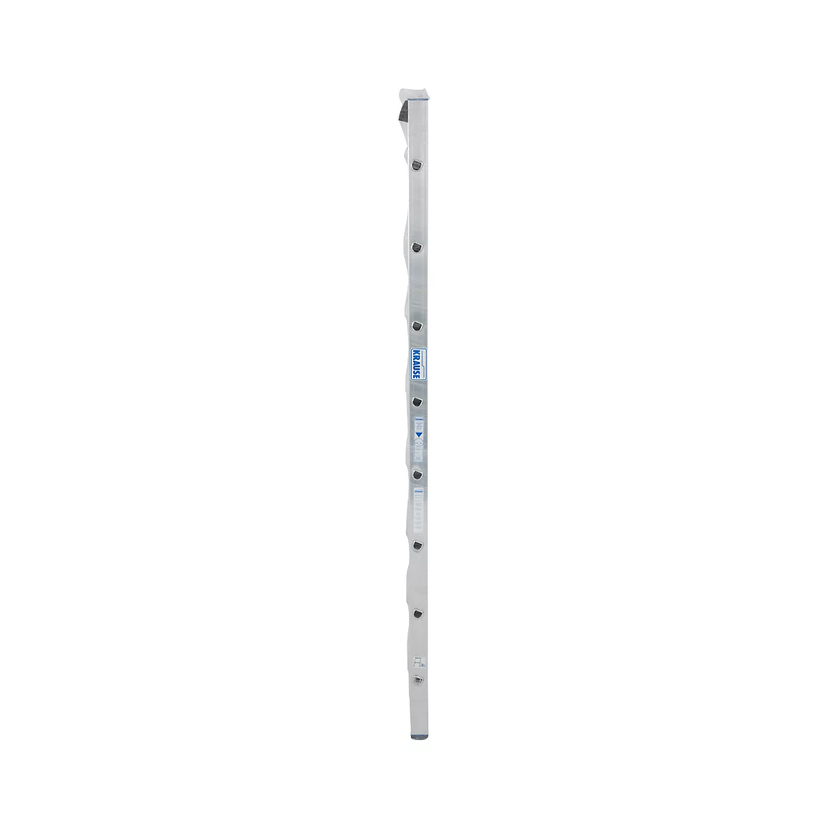 Krause enkele ladder, TRBS 2121-2, werkhoogte 3150 mm, 8 antisliptreden met profiel T 80 mm, voetdoppen, aluminium