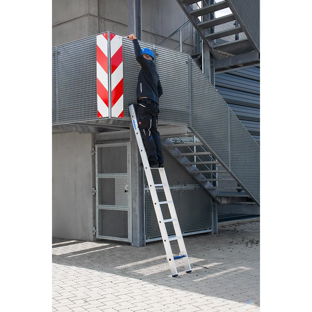 Krause tweedelige uitschuifbare ladder, 2 x 9 sporten, TRBS 2121 2-compliant, Trigon dwarsligger
