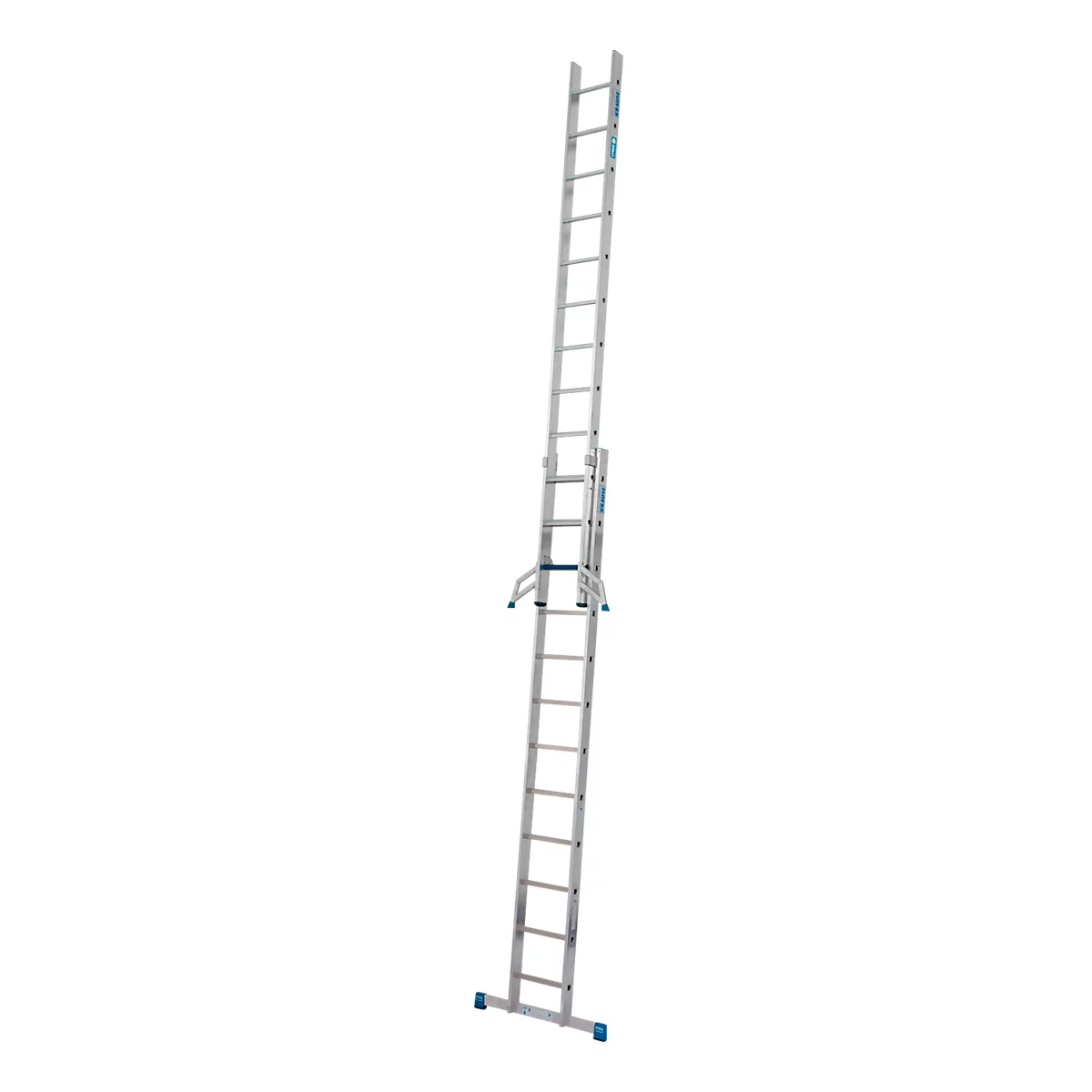 Krause zweitlg. Schiebeleiter, 2 x 12 Sprossen, TRBS 2121 2-konform, Trigon-Traverse